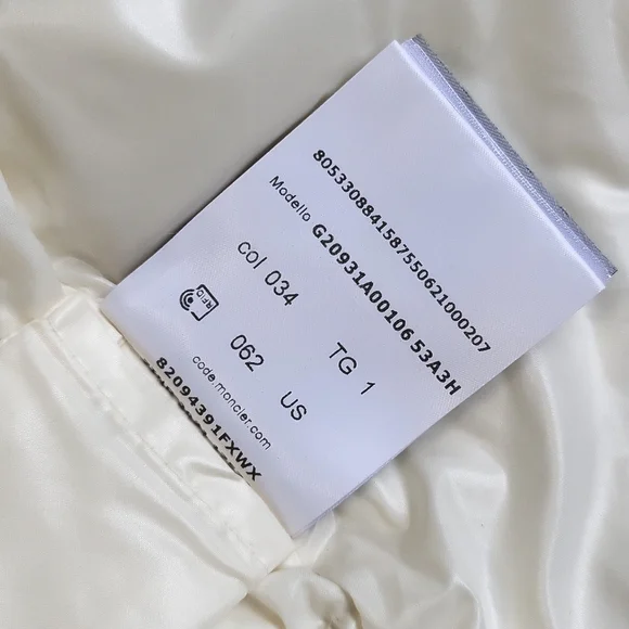 NWT$1550 MONCLER Diotis Hooded Quilted Metallic Pearl Puffer Gilet Vest 1 Small - Picture 11 of 16